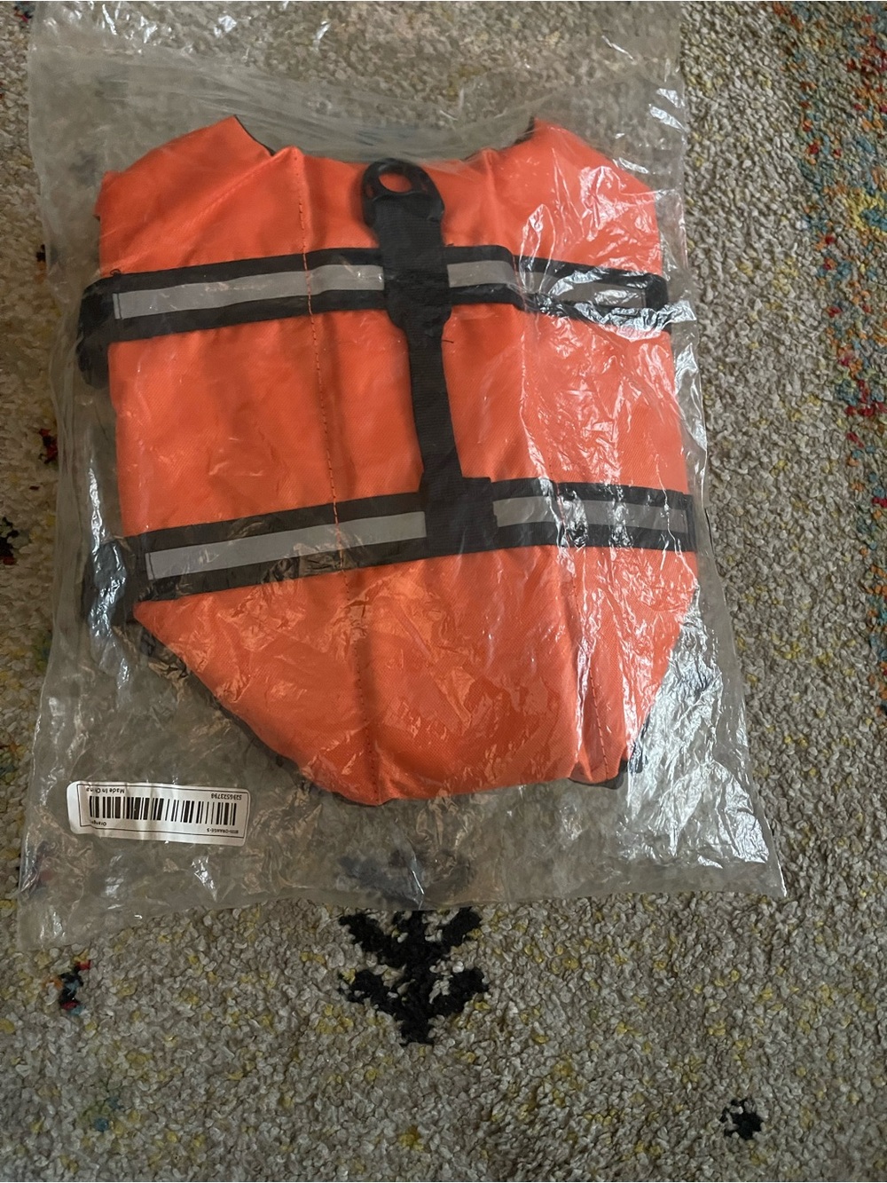 Pet High-Visibility Orange Life Jacket with Reflective Straps